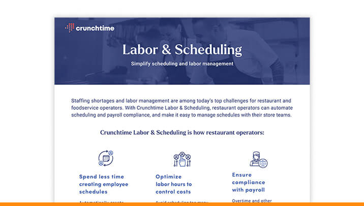 Crunchtime Labor & Scheduling