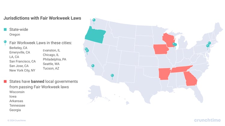 Fair Workweek Jurisdictions