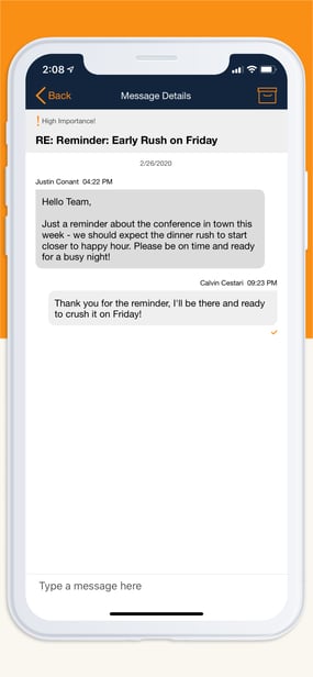 Restaurant management software for agile communications