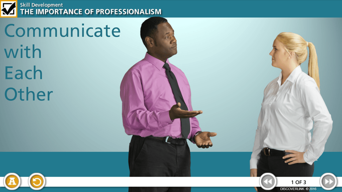 The Importance of  Professionalism e-learning course-min