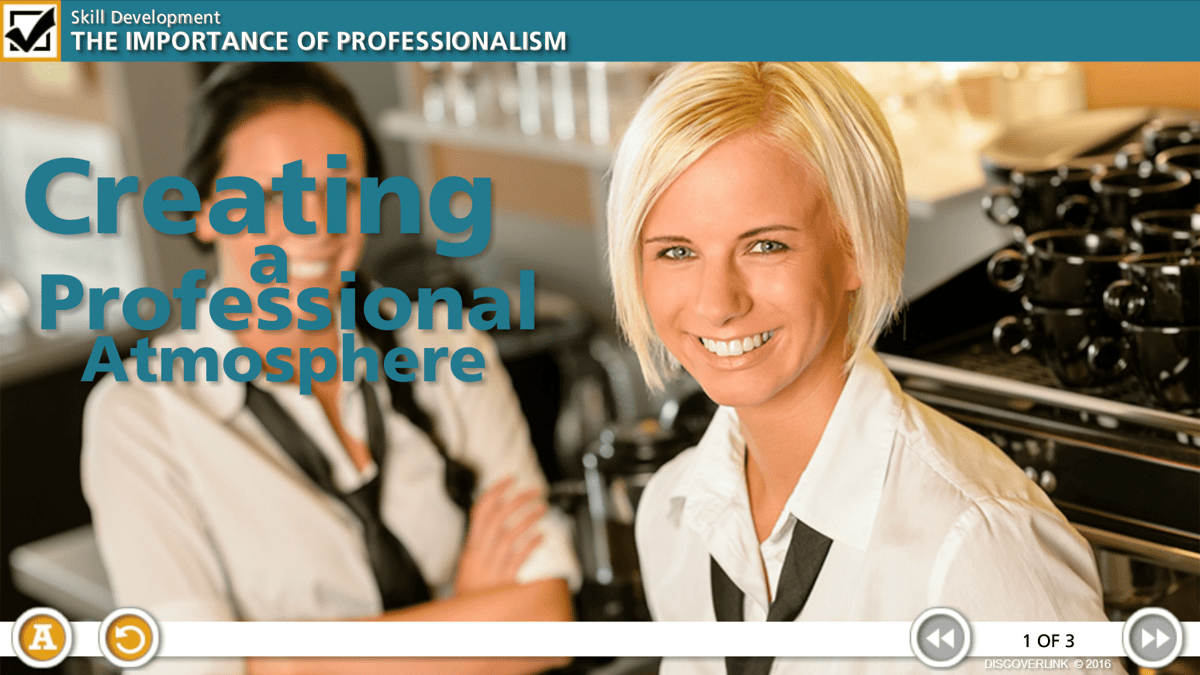 The Importance of  Professionalism e-learning course2-min