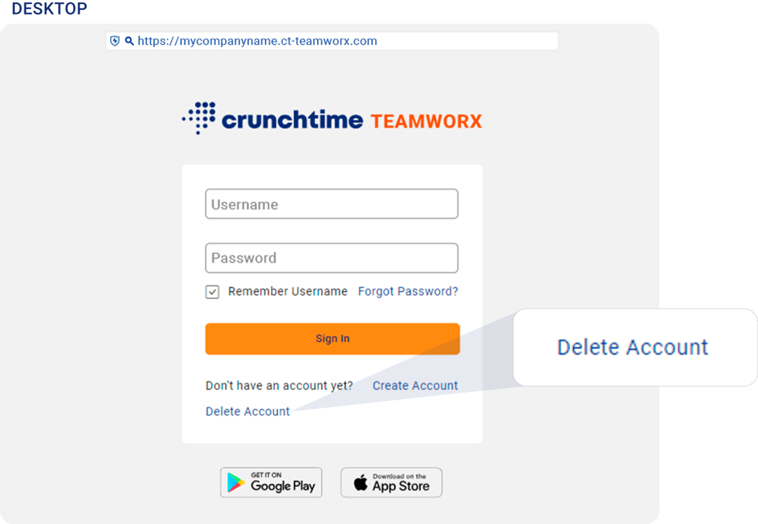 Crunchtime Teamworx Delete Account