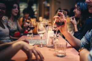 Customers Enjoying Restaurant