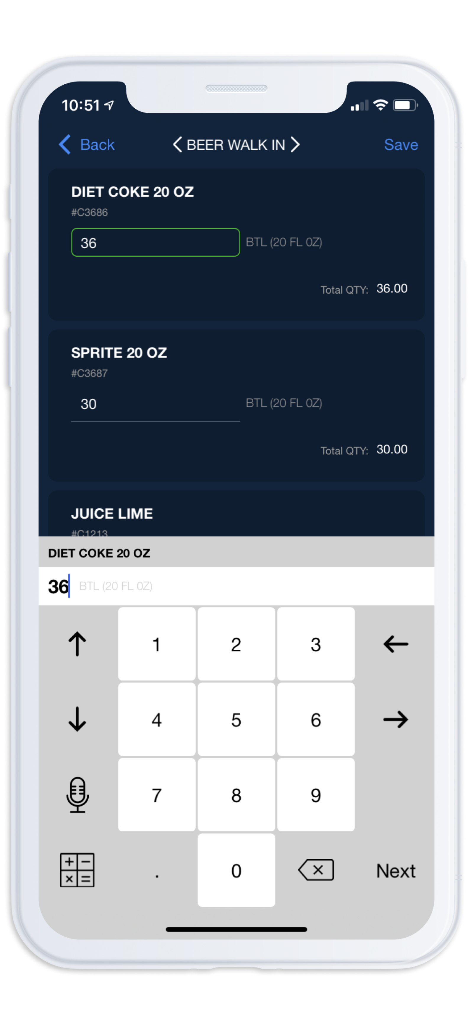 Restaurant Inventory Counting Mobile App