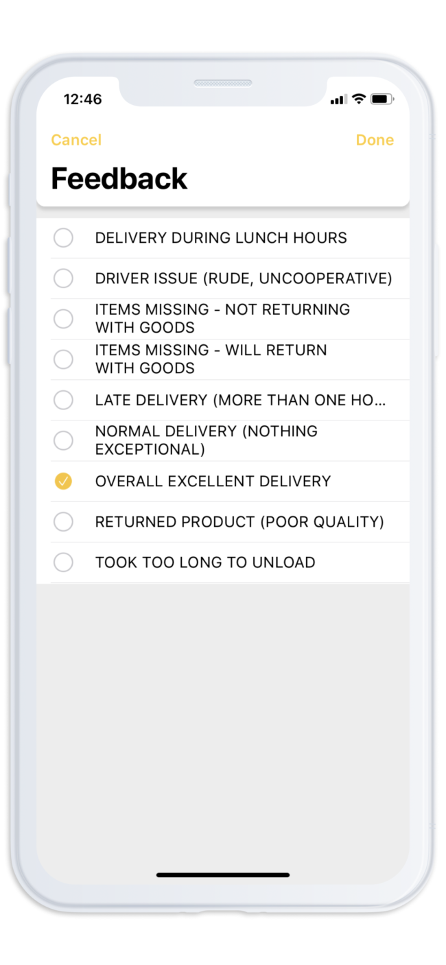 Easily include feedback for your vendors