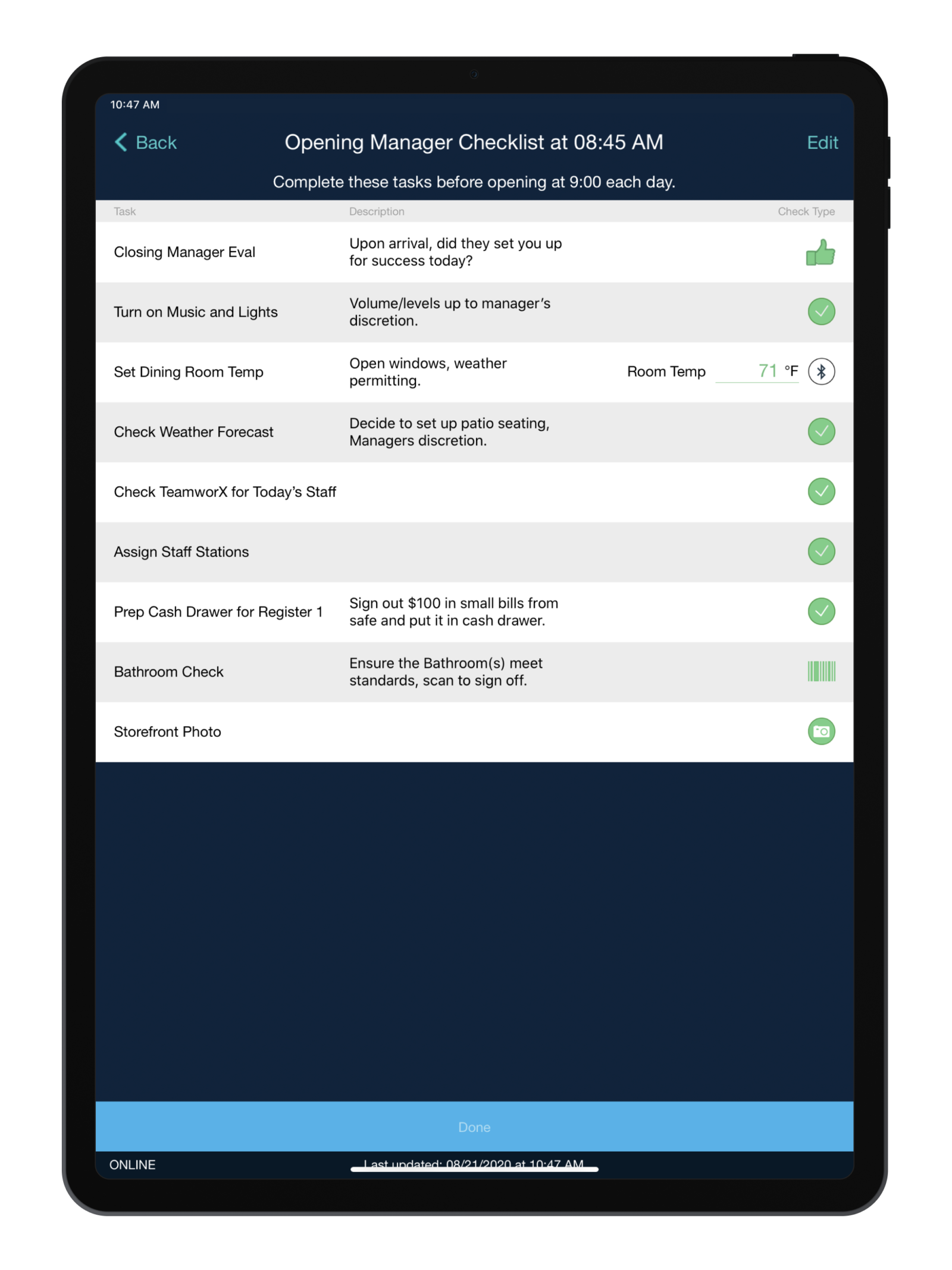 Restaurant Line Check Mobile App