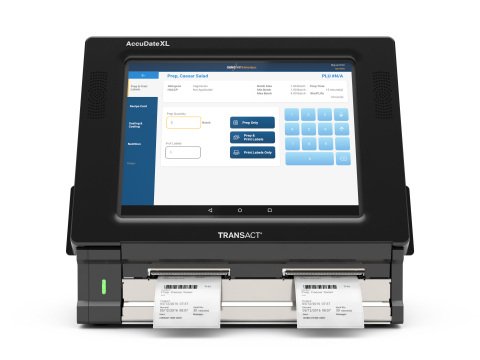 CrunchTime's KitchenSync App, integrated with TransAct's new AccuDate XL food safety terminal, provides an innovative platform that revolutionizes food preparation, food management and other critical back-of-house processes. (Photo: Business Wire)