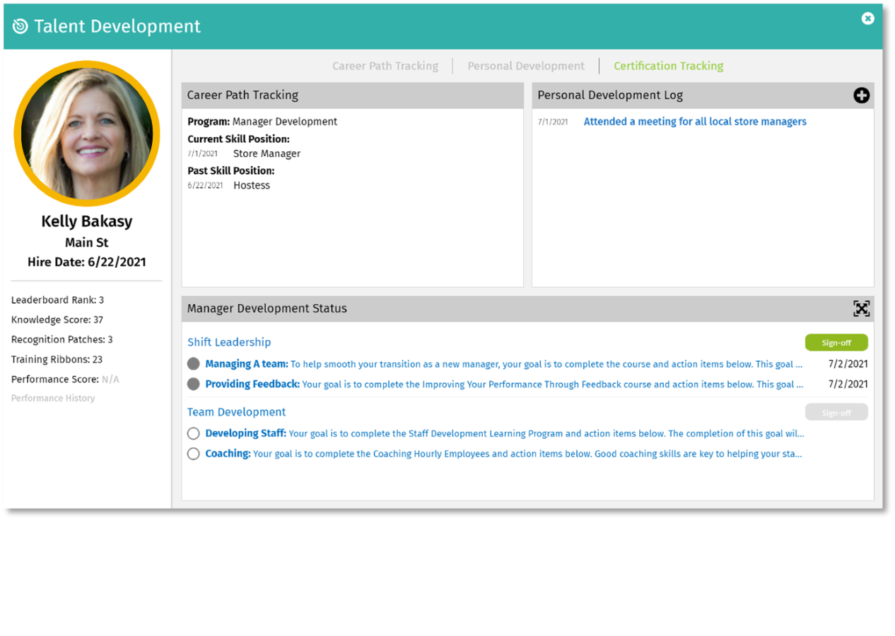 TalentLink Development Program Software
